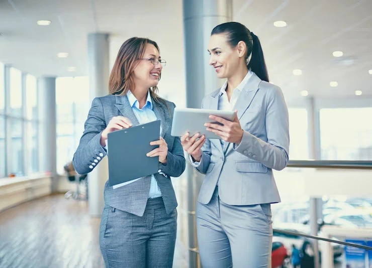Event planners coordinating corporate conferences and managing venue setup for business events